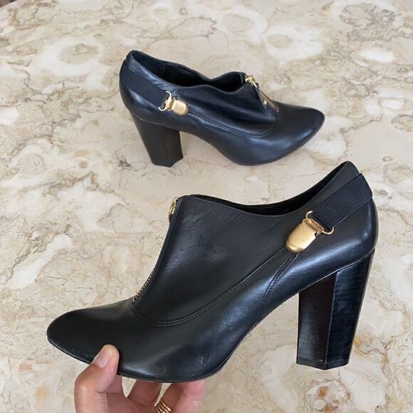 Saks Fifth Avenue Leather Heeled Booties - Picture 3 of 13